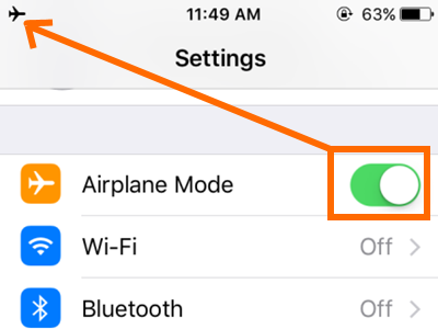 How To Switch airplane mode On?
