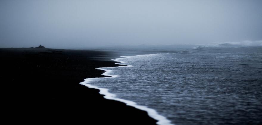 black sand beach in california